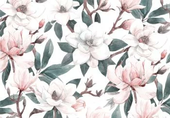 Fototapeta - Akwarelowe magnolie - drugi wariant - obrazek 6
