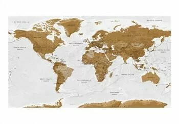 Fototapeta XXL - Mapa świata: Białe oceany II - obrazek 2