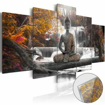 Obraz na szkle akrylowym - Jesienny Budda 