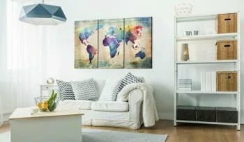 Obraz na szkle akrylowym - Tęczowa mapa - obrazek 2