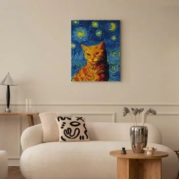 Obraz do samodzielnego malowania - Kot van Gogha - obrazek 5