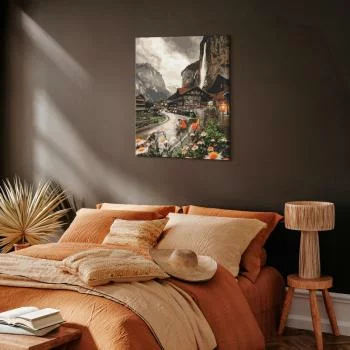 Obraz do samodzielnego malowania - Szwajcarskie miasteczko - obrazek 5