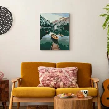 Obraz do samodzielnego malowania - Łodzie w Dolomitach - obrazek 5