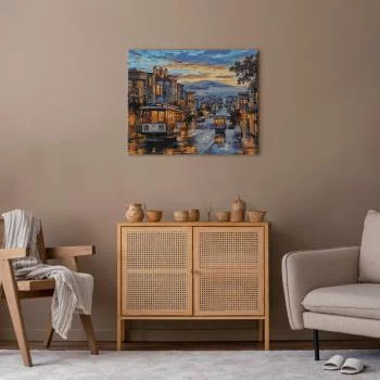 Obraz do samodzielnego malowania - Miasto malowane deszczem - obrazek 5