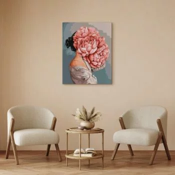 Obraz do samodzielnego malowania - Skryta za piwoniami - obrazek 5