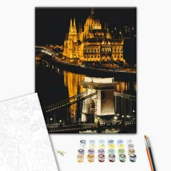 Obraz do samodzielnego malowania - Budapeszt nocą