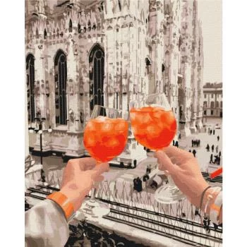 Obraz do samodzielnego malowania - Toast w Mediolanie - obrazek 2