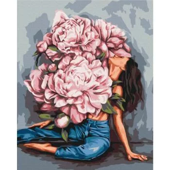 Obraz do samodzielnego malowania - Wielbicielka piwonii - obrazek 2