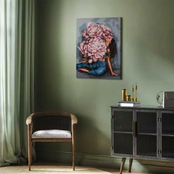 Obraz do samodzielnego malowania - Wielbicielka piwonii - obrazek 5