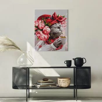 Obraz do samodzielnego malowania - Kocia gospodyni - obrazek 5