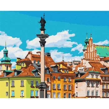 Obraz do samodzielnego malowania - Plac Zamkowy w Warszawie - obrazek 2