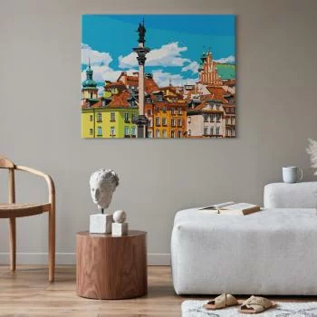 Obraz do samodzielnego malowania - Plac Zamkowy w Warszawie - obrazek 5