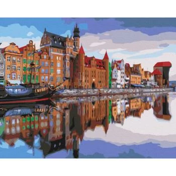 Obraz do samodzielnego malowania - Długie Pobrzeże w Gdańsku - obrazek 2