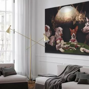 Obraz do samodzielnego malowania - Psi pokerzyści - obrazek 5