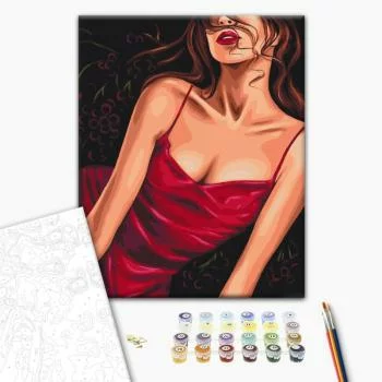 Obraz do samodzielnego malowania - Uwodzicielska czerwień