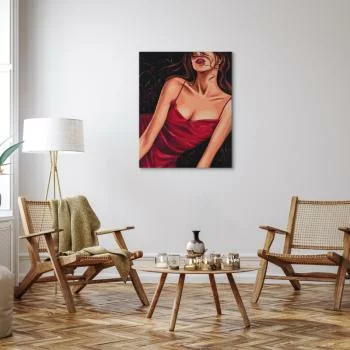 Obraz do samodzielnego malowania - Uwodzicielska czerwień - obrazek 5