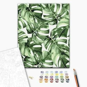 Obraz do samodzielnego malowania - Egzotyczna monstera