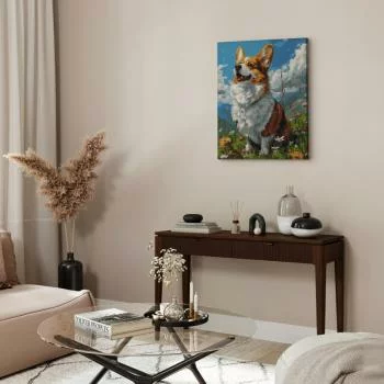 Obraz do samodzielnego malowania - Słoneczny Corgi - obrazek 5