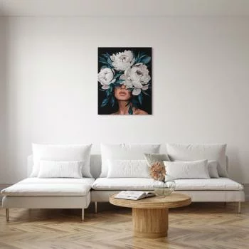 Obraz do samodzielnego malowania - Sekret białych piwonii - obrazek 5