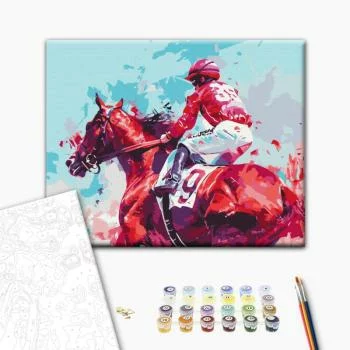 Obraz do samodzielnego malowania - Wygrany wyścig