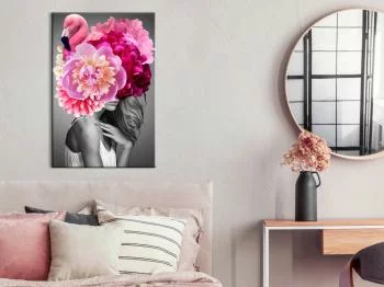 Obraz - Flamingo Girl (1-częściowy) pionowy - obrazek 2