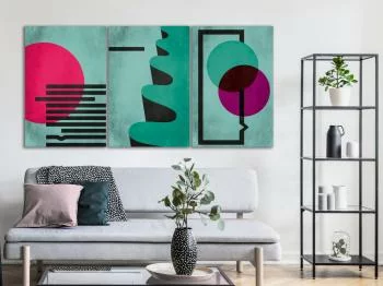 Obraz - Przestrzeń kształtów (3-częściowy) - obrazek 2