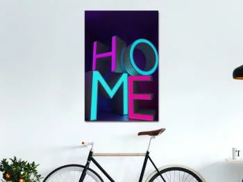 Obraz - Neon Home (1-częściowy) pionowy - obrazek 2
