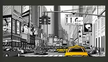 Fototapeta - Żółte taksówki - Nowy Jork - obrazek 2
