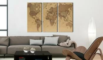 Obraz - Stylowa mapa świata - obrazek 2