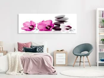 Obraz - Spokojne malwy (1-częściowy) wąski różowy - obrazek 2
