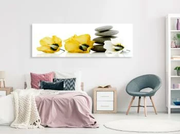 Obraz - Spokojne malwy (1-częściowy) wąski żółty - obrazek 2
