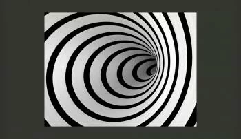 Fototapeta - Czarno-biały tunel 3D - obrazek 2