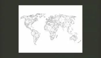 Fototapeta - Map of the World - white solids - obrazek 2