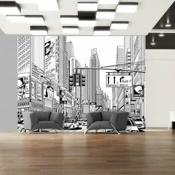 Fototapeta czarno biała - Na ulicach Nowego Jorku