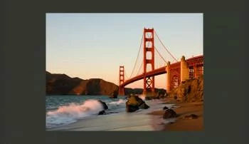 Fototapeta - Most Golden Gate - zachód słońca, San Francisco - obrazek 2