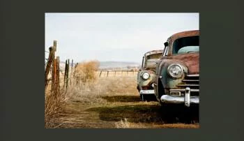 Fototapeta Stare opuszczone samochody - obrazek 2