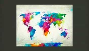 Fototapeta Mapa Świata w kolorach - obrazek 2