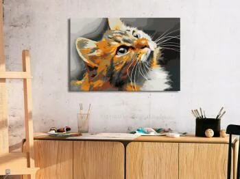 Obraz do samodzielnego malowania - Rudy kot - obrazek 2