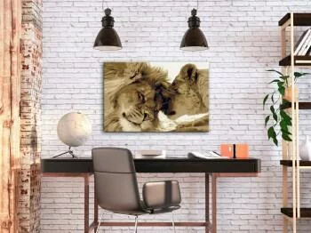 Obraz do samodzielnego malowania - Lew i lwica (miłość) - obrazek 2