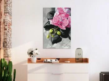 Obraz do samodzielnego malowania - Różowa orchidea - obrazek 2