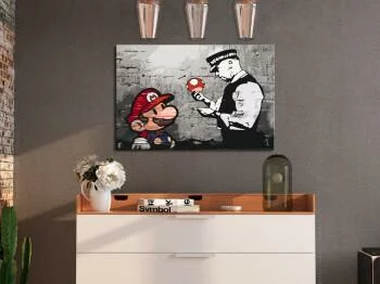 Obraz do samodzielnego malowania - Mario (Banksy) - obrazek 2
