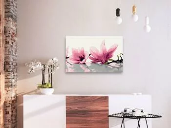 Obraz do samodzielnego malowania - Magnolia (białe tło) - obrazek 2