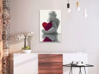 Obraz do samodzielnego malowania - Aniołek (czerwone serce) - obrazek 2