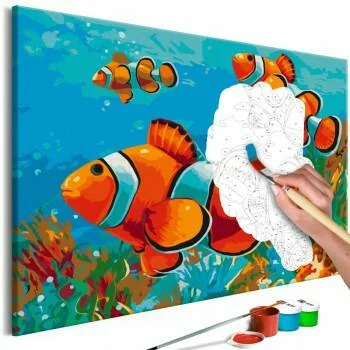 Obraz do samodzielnego malowania - Złote rybki
