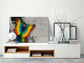 Obraz do samodzielnego malowania - Kolorowy motyl - obrazek 2