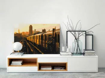Obraz do samodzielnego malowania - Nowojorskie metro - obrazek 2