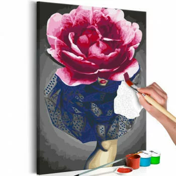 Obraz do samodzielnego malowania - Kobieta kwiat
