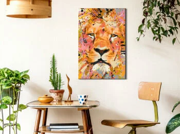 Obraz do samodzielnego malowania - Czujny lew