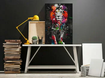 Obraz do samodzielnego malowania - Kolorowe zwierzęta: lew - obrazek 2