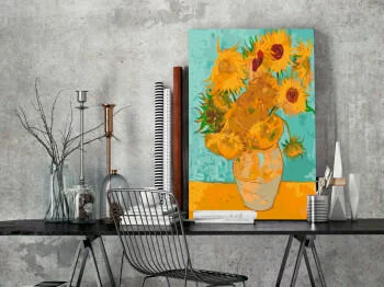 Obraz do samodzielnego malowania - Słoneczniki Van Gogha - obrazek 2